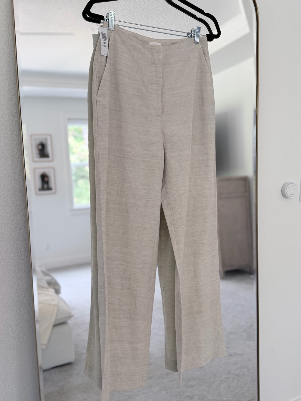 Aritzia Wilfred Sonata Linen Pant in Natural Ecru